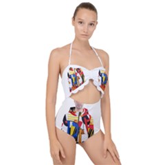 Dlm Front Dlm Back Scallop Top Cut Out Swimsuit by dlmcguirt