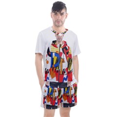 Dlm Front Dlm Back Men s Mesh Tee And Shorts Set