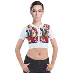 Dlm Front Dlm Back Short Sleeve Cropped Jacket