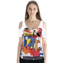 Dlm Front Dlm Back Butterfly Sleeve Cutout Tee  View1