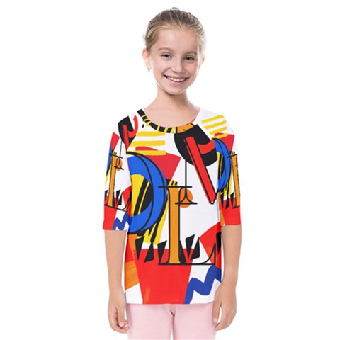 Dlm Kids  Quarter Sleeve Raglan Tee by dlmcguirt