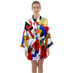 Dlm Long Sleeve Satin Kimono