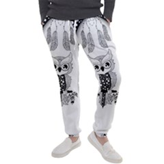 Cute Little Mandala Owl Men s Jogger Sweatpants by FantasyWorld7