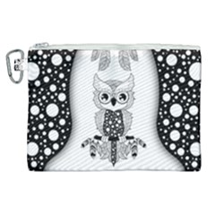 Cute Little Mandala Owl Canvas Cosmetic Bag (xl) by FantasyWorld7