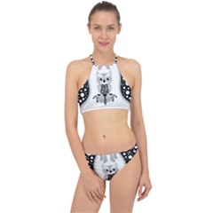 Cute Little Mandala Owl Racer Front Bikini Set by FantasyWorld7