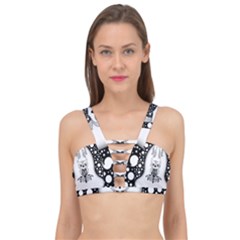 Cute Little Mandala Owl Cage Up Bikini Top