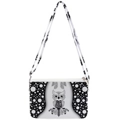 Cute Little Mandala Owl Double Gusset Crossbody Bag