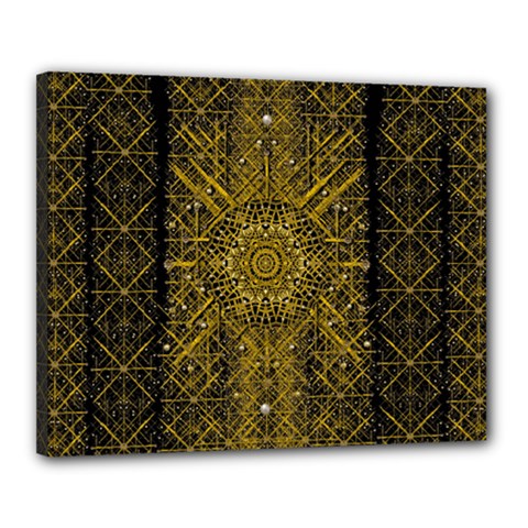 Stars For A Cool Medieval Golden Star Canvas 20  X 16  (stretched) by pepitasart