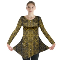 Stars For A Cool Medieval Golden Star Long Sleeve Tunic  by pepitasart