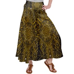 Stars For A Cool Medieval Golden Star Satin Palazzo Pants by pepitasart