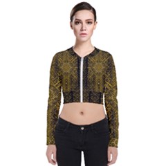 Stars For A Cool Medieval Golden Star Long Sleeve Zip Up Bomber Jacket