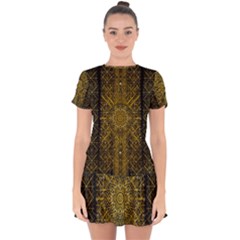 Stars For A Cool Medieval Golden Star Drop Hem Mini Chiffon Dress by pepitasart