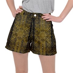 Stars For A Cool Medieval Golden Star Ripstop Shorts by pepitasart