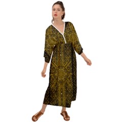 Stars For A Cool Medieval Golden Star Grecian Style  Maxi Dress