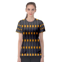 Pattern Illustrations Plaid Women s Sport Mesh Tee