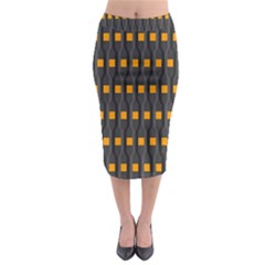 Pattern Illustrations Plaid Midi Pencil Skirt by HermanTelo