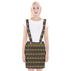 Pattern Illustrations Plaid Braces Suspender Skirt