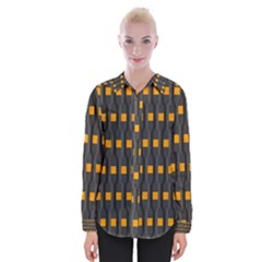 Pattern Illustrations Plaid Womens Long Sleeve Shirt