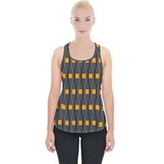 Pattern Illustrations Plaid Piece Up Tank Top