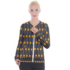 Pattern Illustrations Plaid Casual Zip Up Jacket