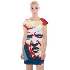 Trump pop art Cap Sleeve Bodycon Dress