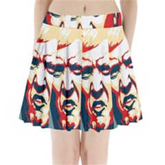 Trump pop art Pleated Mini Skirt