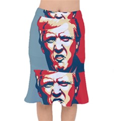 Trump pop art Short Mermaid Skirt