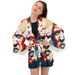 Trump pop art Long Sleeve Kimono