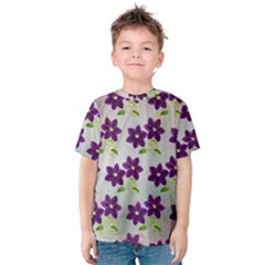 Purple Flower Kids  Cotton Tee