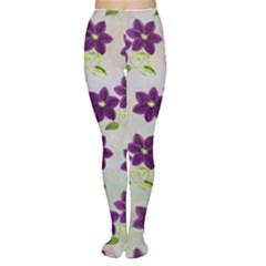 Purple Flower Tights