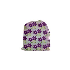 Purple Flower Drawstring Pouch (xs)