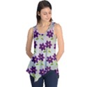 Purple Flower Sleeveless Tunic View1