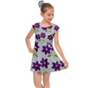 Purple Flower Kids  Cap Sleeve Dress View1