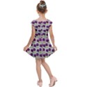 Purple Flower Kids  Cap Sleeve Dress View2