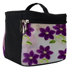 Purple Flower Make Up Travel Bag (small) by HermanTelo