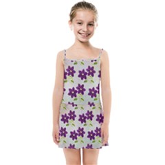 Purple Flower Kids  Summer Sun Dress