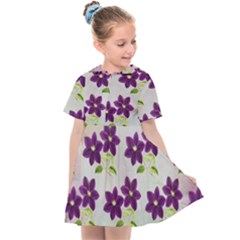 Purple Flower Kids  Sailor Dress