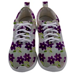 Purple Flower Mens Athletic Shoes