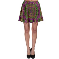 Peacock Lace In The Nature Skater Skirt by pepitasart