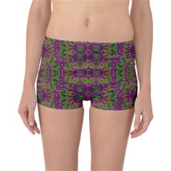 Peacock Lace In The Nature Reversible Boyleg Bikini Bottoms by pepitasart