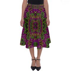 Peacock Lace In The Nature Perfect Length Midi Skirt by pepitasart