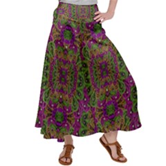 Peacock Lace In The Nature Satin Palazzo Pants by pepitasart