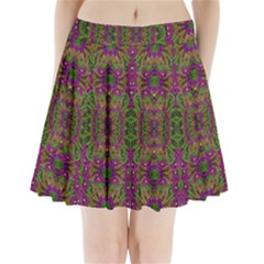 Peacock Lace In The Nature Pleated Mini Skirt by pepitasart