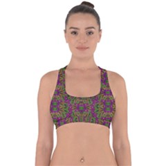 Peacock Lace In The Nature Cross Back Hipster Bikini Top 