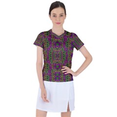 Peacock Lace In The Nature Women s Mesh Sports Top