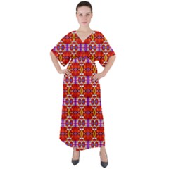 Ab 70 1 V-neck Boho Style Maxi Dress