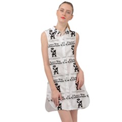 Iloveyoucalif Sleeveless Shirt Dress