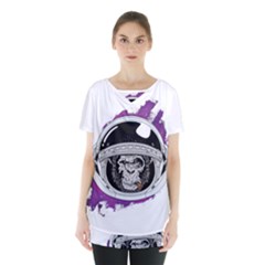 Space ape Skirt Hem Sports Top