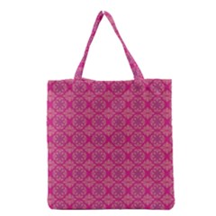 Background Texture Pattern Mandala Grocery Tote Bag