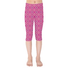 Background Texture Pattern Mandala Kids  Capri Leggings 